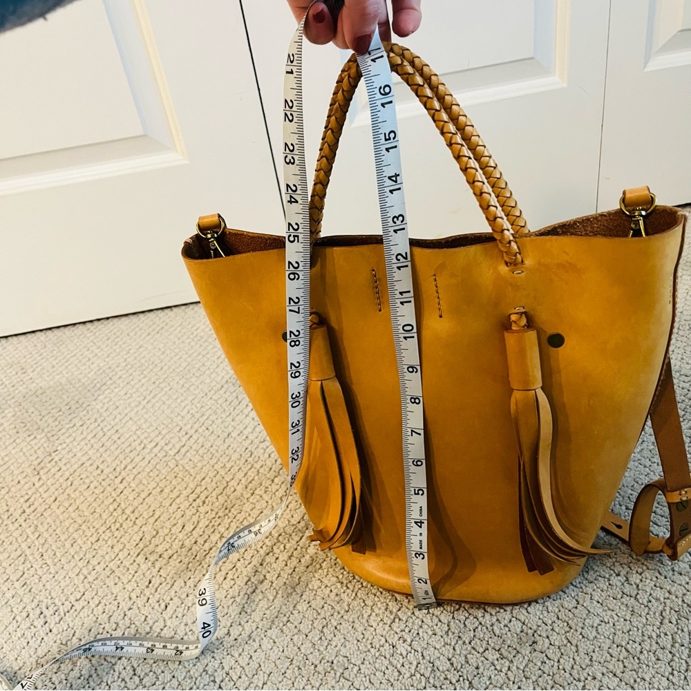 Madewell Tassels Bucket Bag w/ Braided Handles - Picture 6 of 8